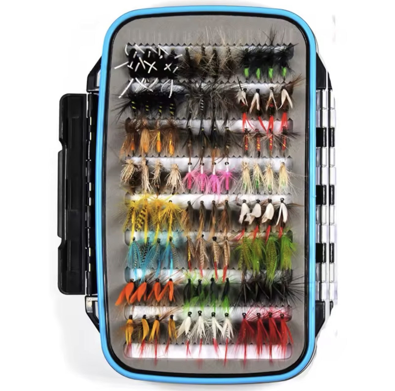 Caja moscas de pesca 64 piezas surtidas